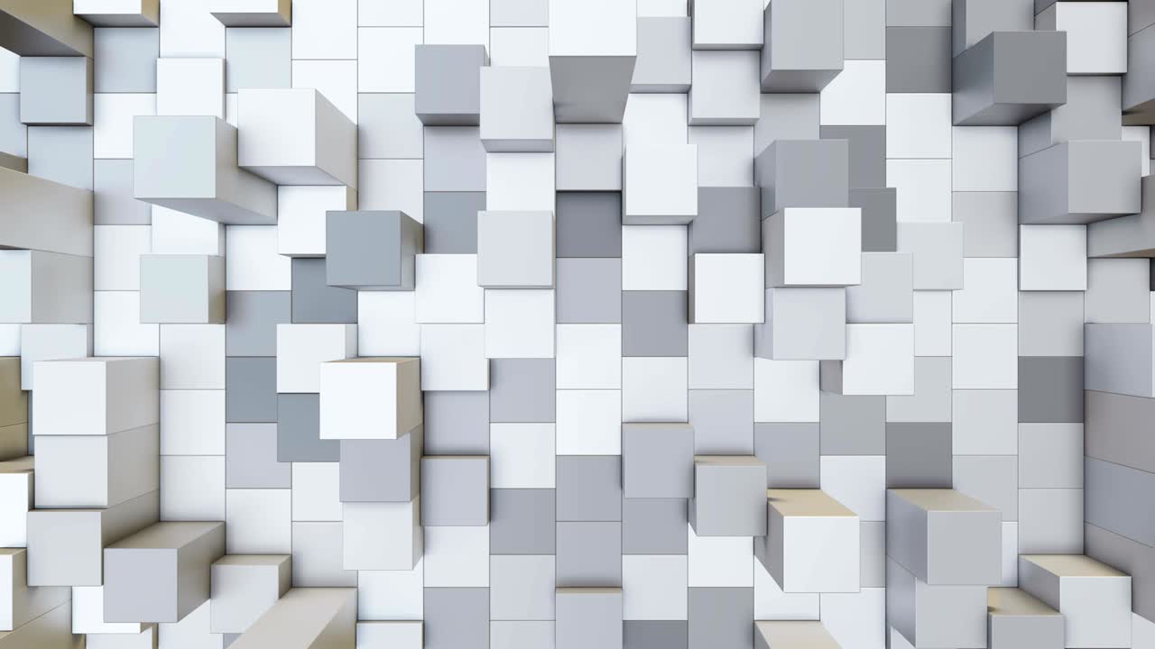 fondo de video de bucle con cubos multicolores en movimiento