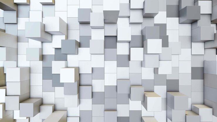 Loop video background with move multi-colored cubes