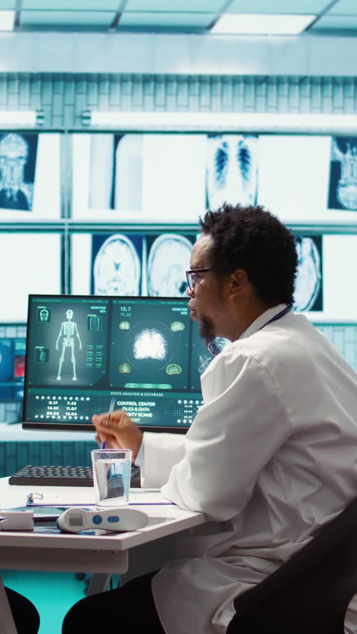 General practitioner presenting the diagnostic report at checkup with patient