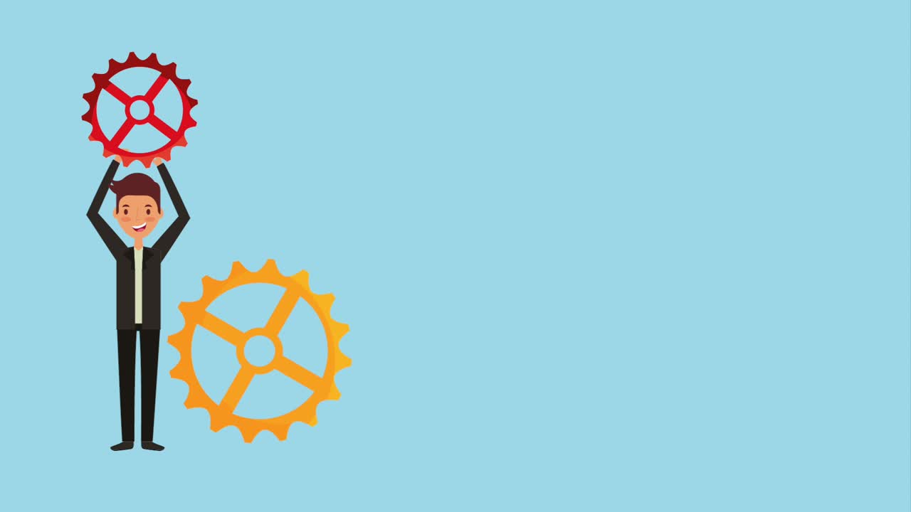 gente equipo de trabajo animación hd