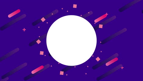 colors lines and geometric figures animation with circular frame