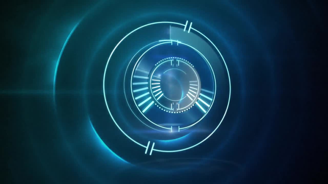 Animation of scope scanning over blue circles