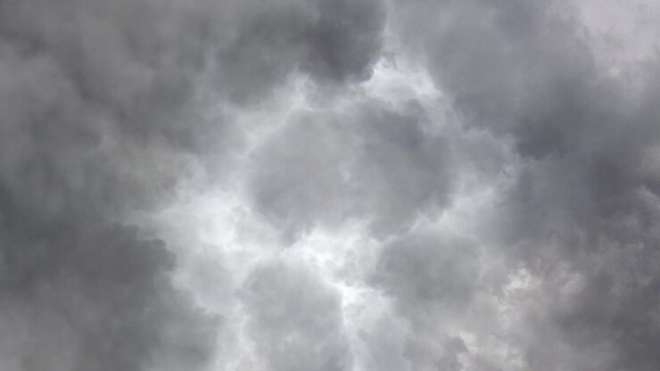 Lightning in the dark sky 4k.