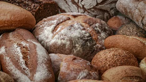 Freshly-baked-natural-bread-is-on-the-kitchen-table.