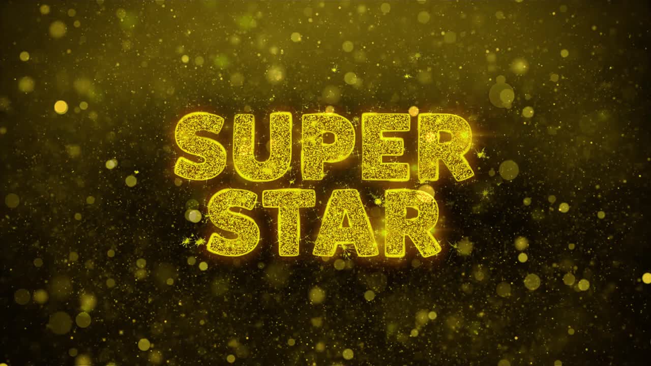 Superstar Glitter Text on Dark Background