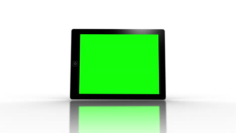 Media-device-screens-showing-green-screen