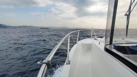 Magnificent-Blue-Seascape-View-From-White-Boat-Sailing-Peacefully