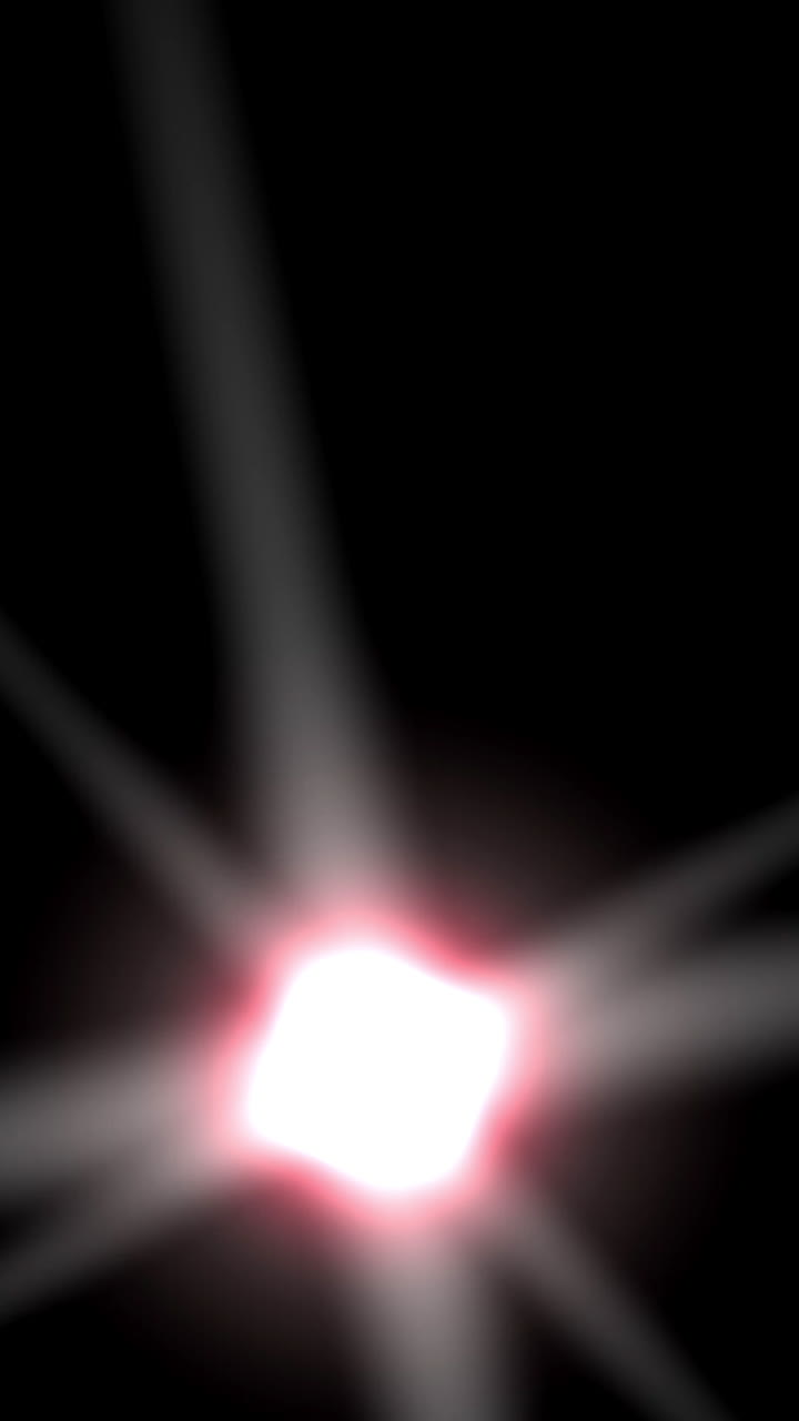 Pulserende rode en witte lichtflits op een zwarte achtergrond
