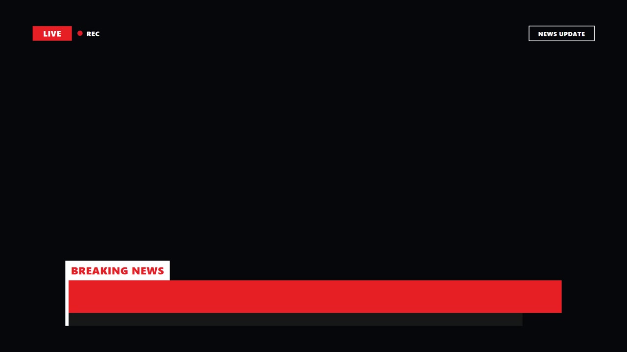 Grafisk overlay til breaking news-udsendelse (lower third)