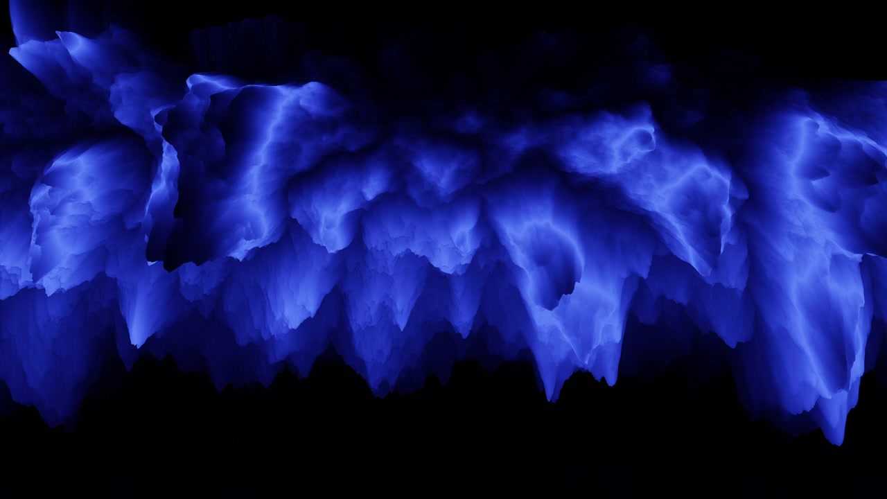 Motivo astratto di fumo su sfondo nero per web design e modelli 3D