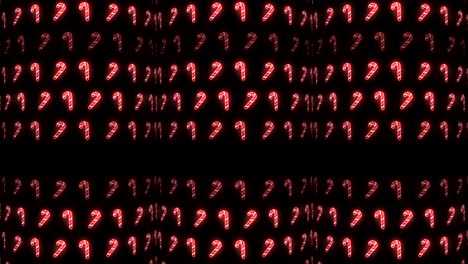 Strobe-Neon-Christmas-Pattern-Background-of-Candy-Cane-in-Red-White-and-Black-Looping-animation-Strobing