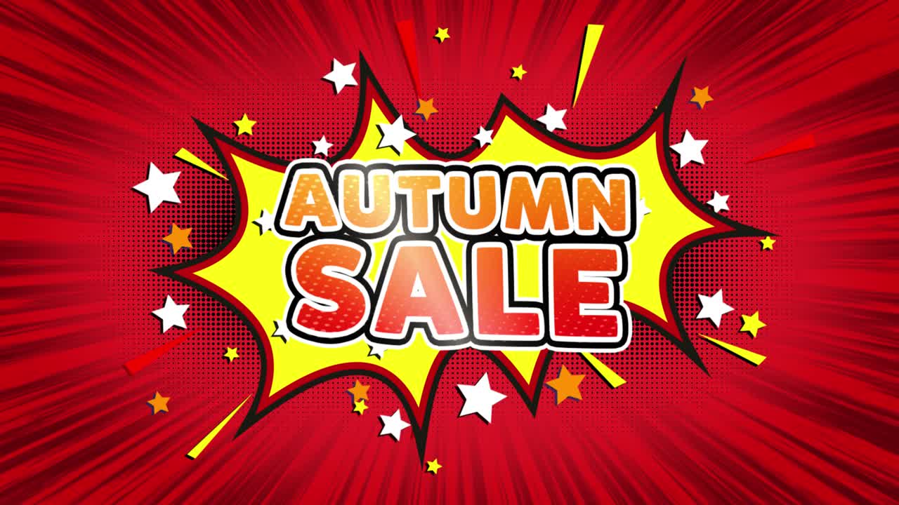Autumn Sale Comic Book Style Graphic