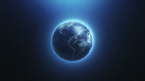 la tierra girando en el espacio