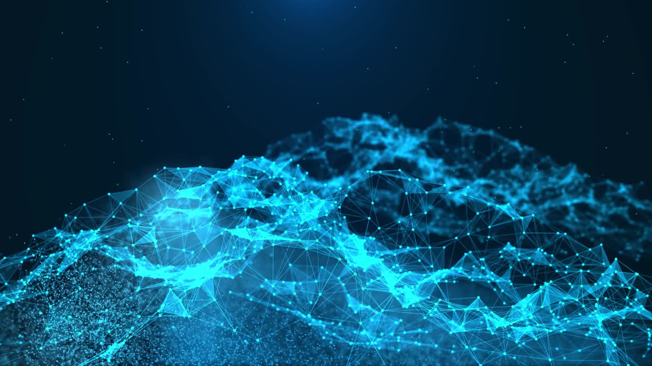 Abstract Motion of digital data flow technology big data background concept loop Animation.