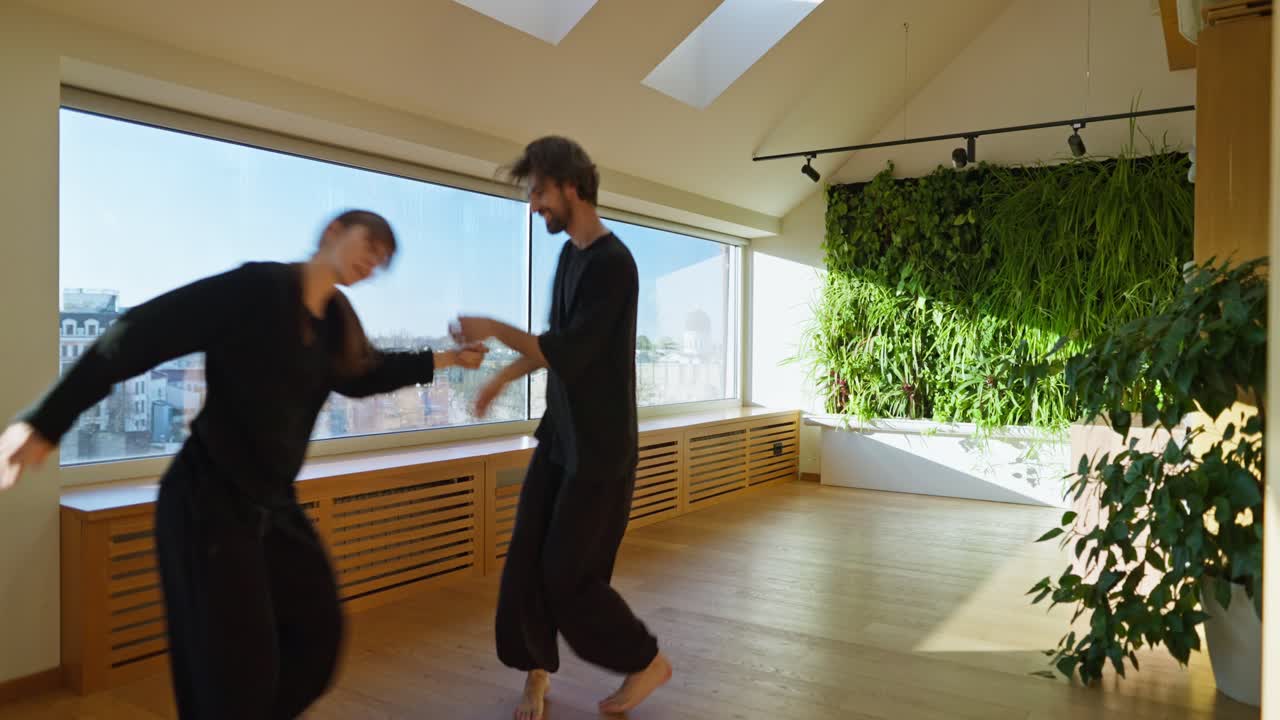 People dancing in a studio