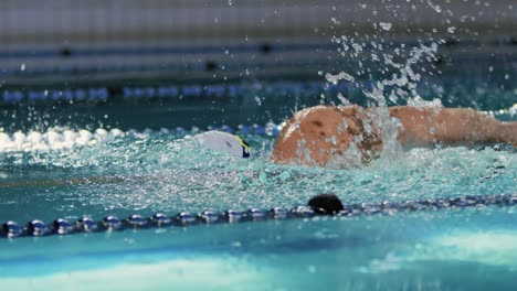 swimmer training in a swimming pool