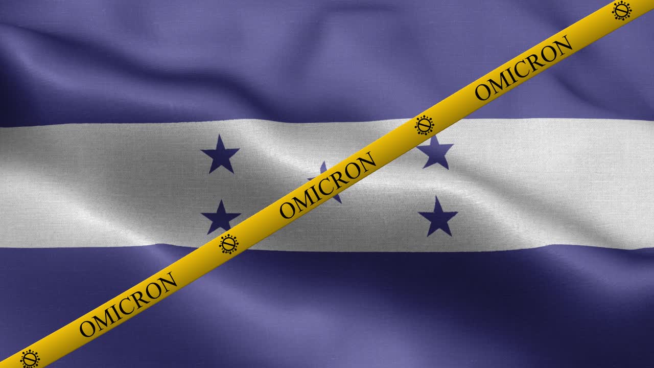 온두라스 발에 오미크론 변종과 금지 줄무 - 온두라스의 발