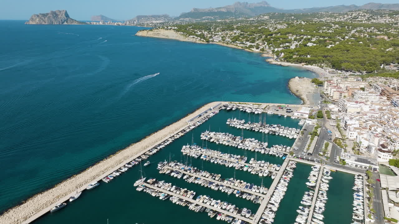 Aerial View of a Mediterranean Marina