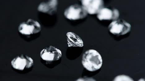 diamonds on a rotating table (seamless loopable close up footage)