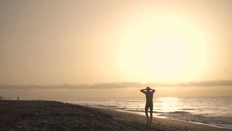 sunrise beach walk