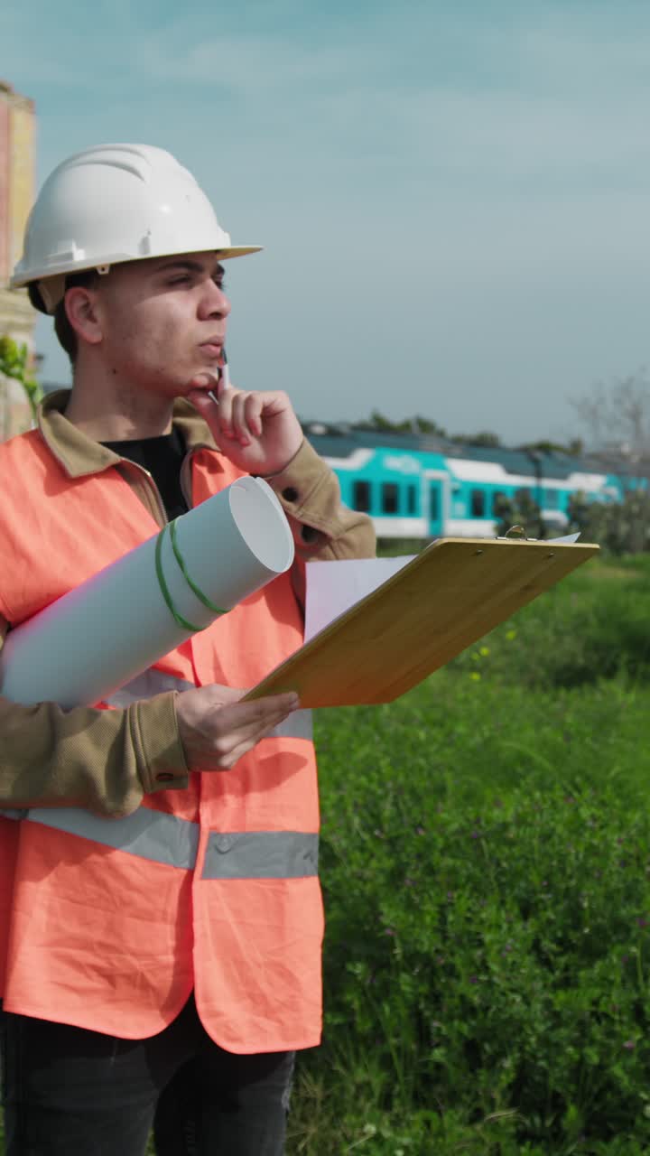 Architect Outdoor Writing And Drawing Notes About A Project