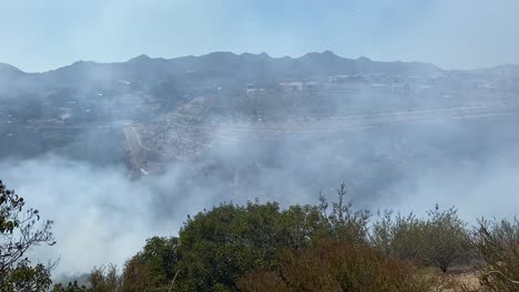 humo de un gran incendio forestal