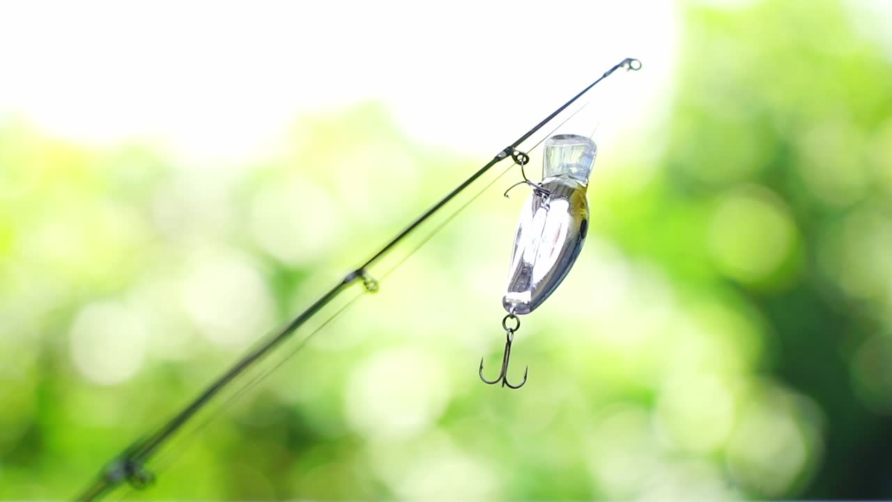 Fishing Lure on a Fishing Rod