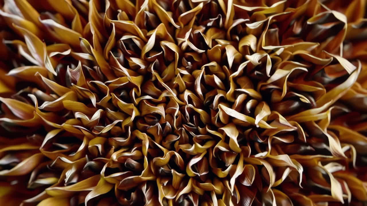 Abstract Organic Fractal Texture in Brown and Gold