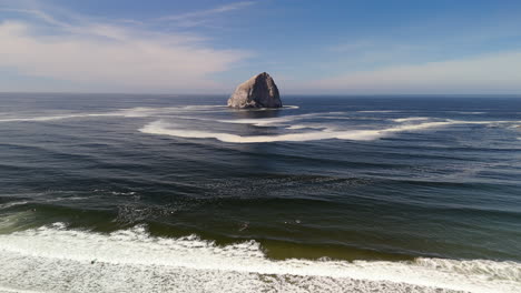 haystack rock and coastline, oregon