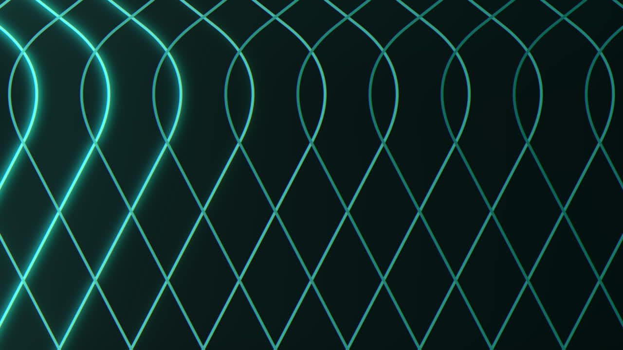 Vibrant neon green diamond grid on a sleek black background