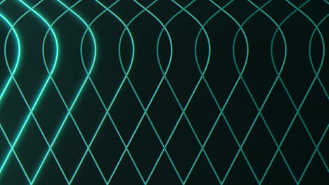 cuadrícula de diamante verde neón vibrante sobre un fondo negro elegante