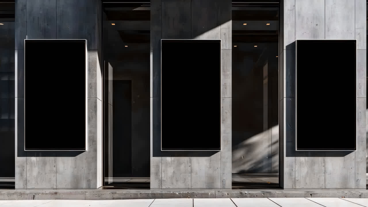 Digital billboards live mockup, animated overlay, transparent 4K video, alpha channel, ProRes 4444