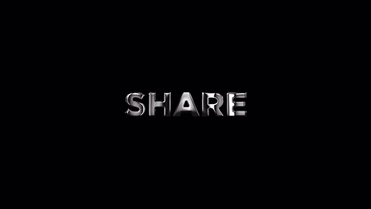 Share text on black background