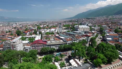 bursa city and ulu mosque, turkey