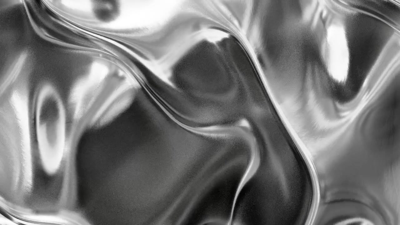 Monochrome Fluid Metallic Surface with Ripple Texture Background