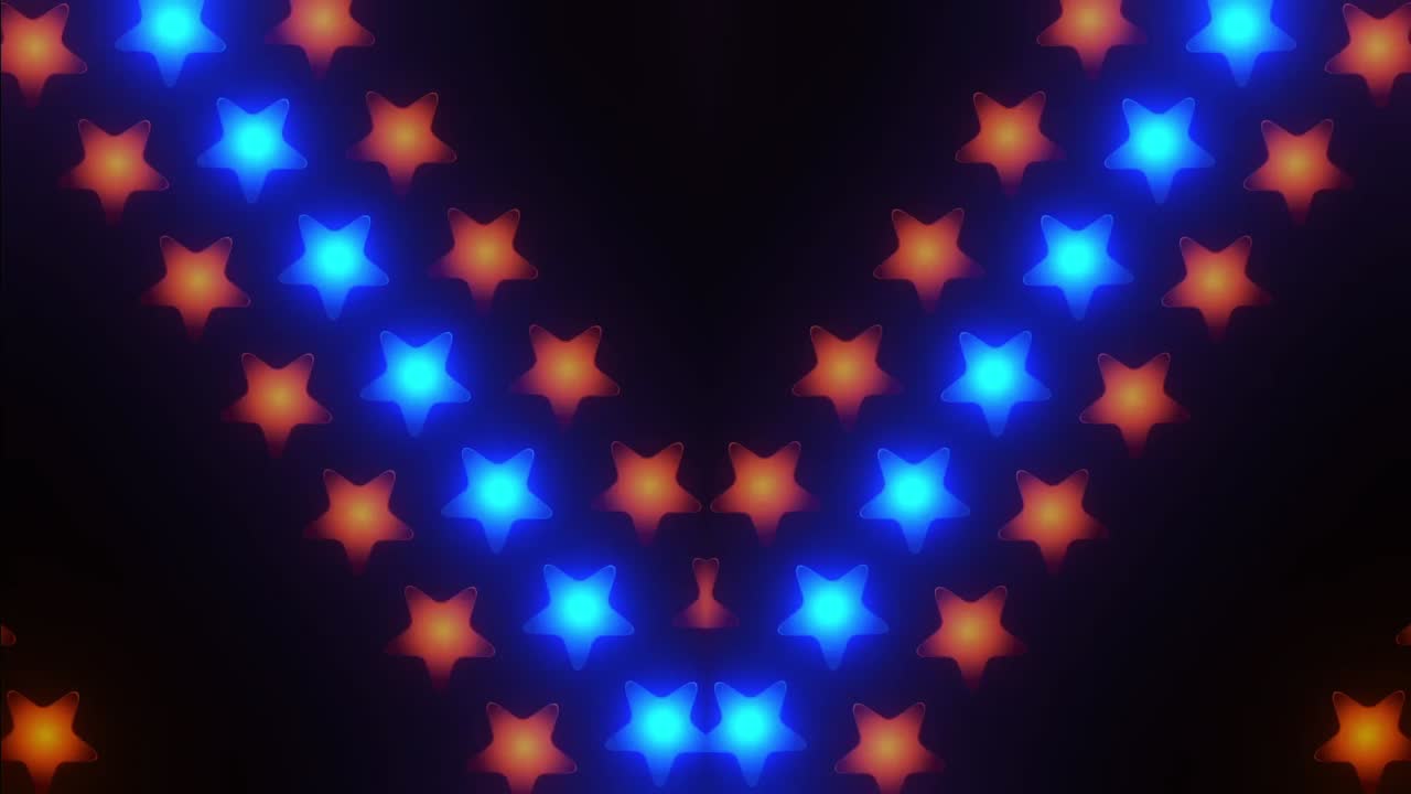 Abstract Glowing Star Pattern
