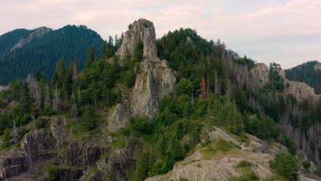 view towards "the bride" rocks, near the small town of smolyan, bulgaria