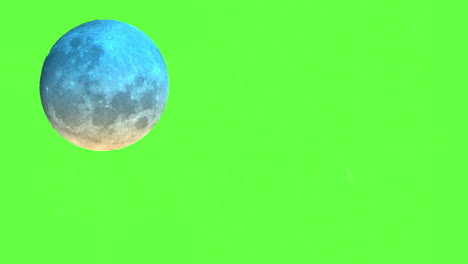 Ajuste-Colorido-De-La-Luna-Llena-En-Un-Fondo-De-Pantalla-Verde,-Plantilla-De-Animación