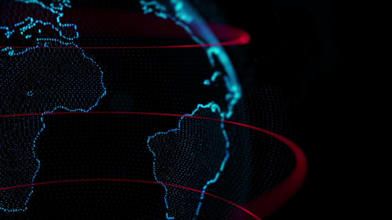 esfera de globo digital abstracto plexo geométrico bucle animación de fondo canal alfa.