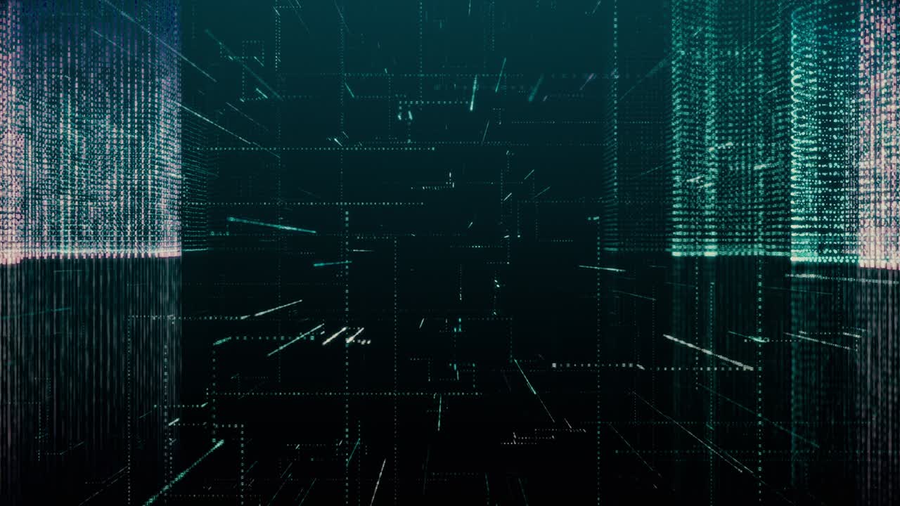 Abstract digital  cyber city background