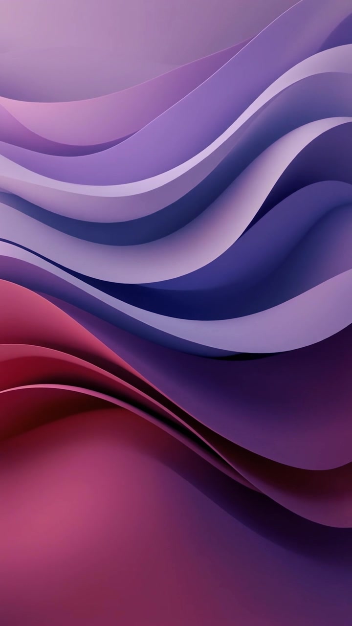 Animated Abstract Background of Smooth Purple and Pink Wavy Shapes