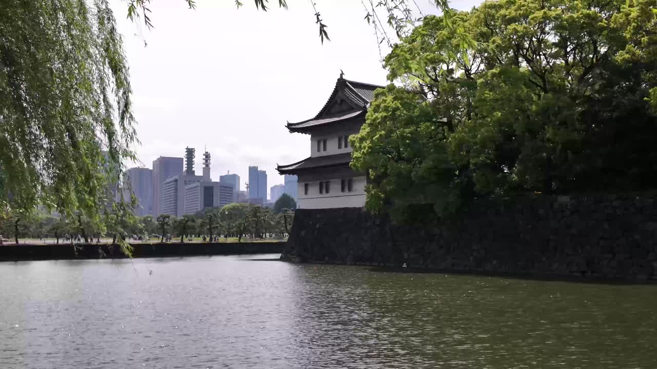 Emperor official residence former Edo castle moat site East Garden Imperial palace Tokyo Japan