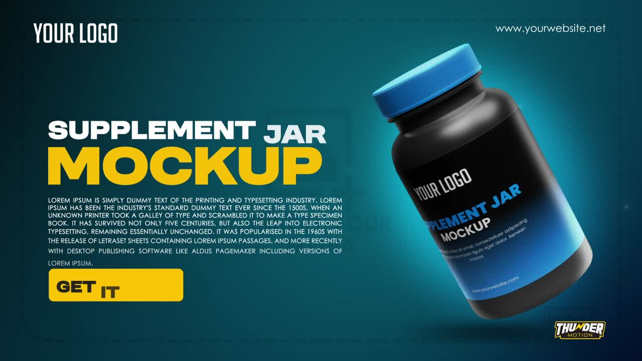 Supplement Jar Mockup