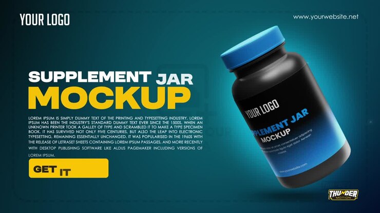 Supplement Jar Mockup