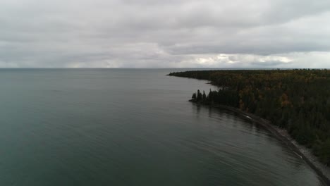 lake shore in the fall