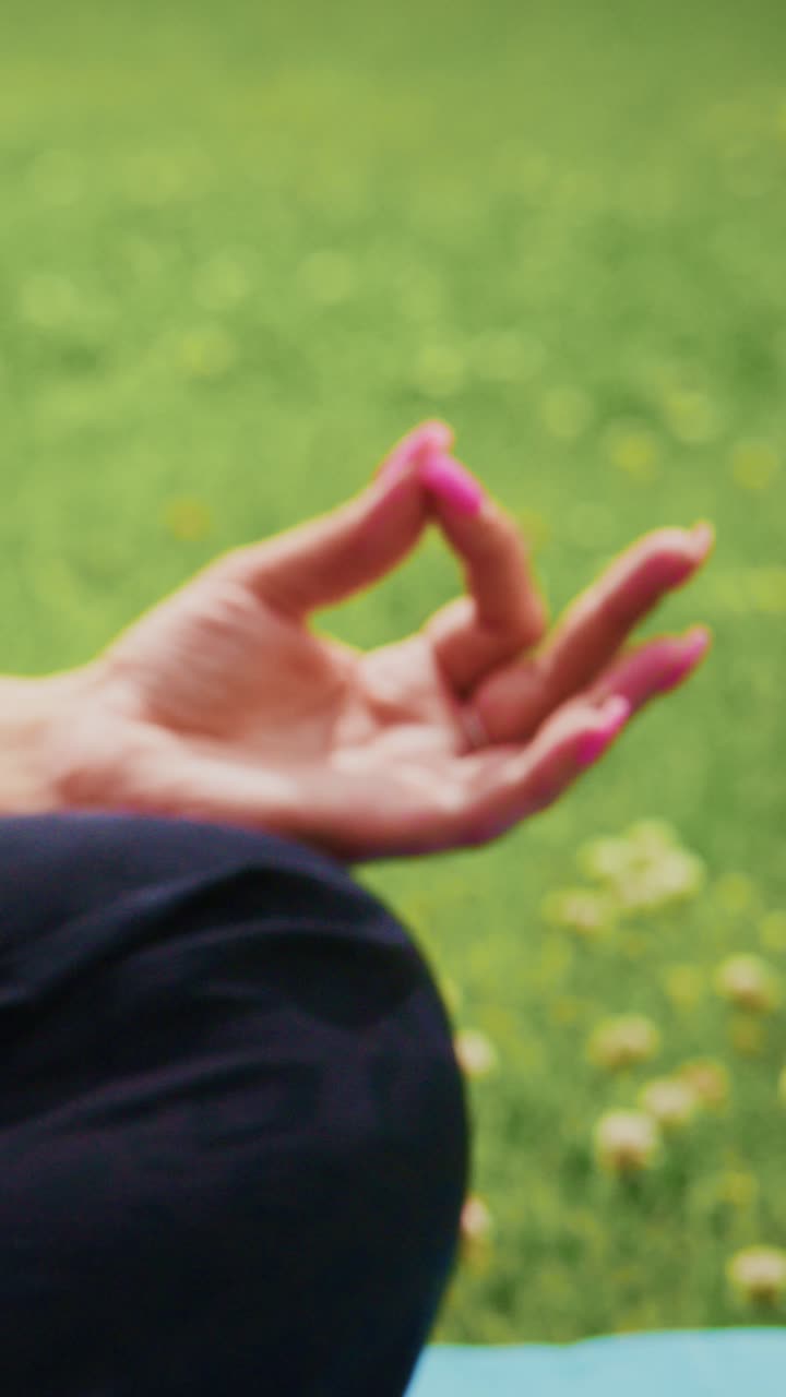 A Serene Moment of Meditation: Capturing Tranquility and Mindfulness in Nature with a Focus on Hands in Gesture