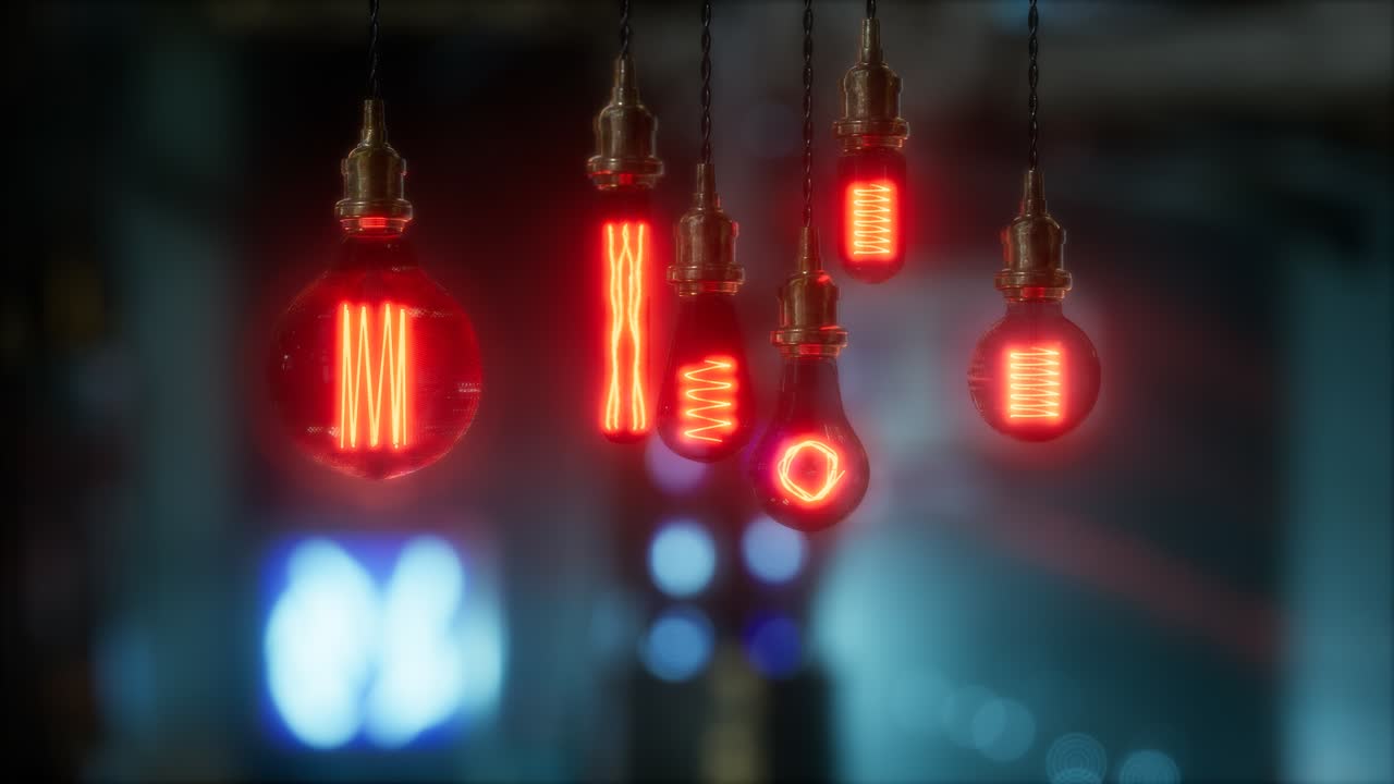 오래된 레트로 빈티지 열광 전구