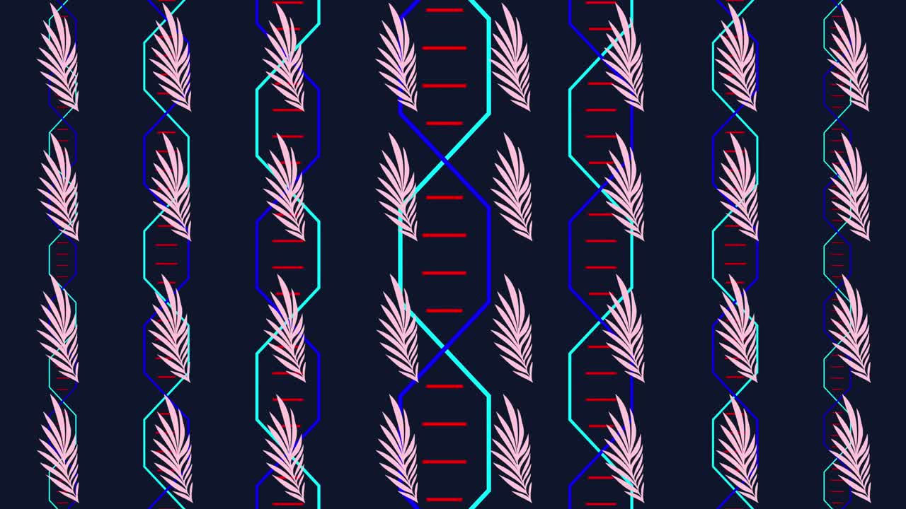 animación digital de múltiples formas que se mueven contra un fondo azul