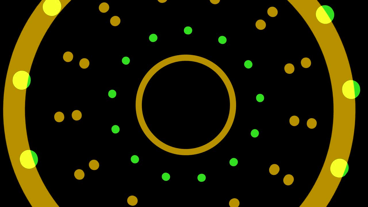 중앙에서 회전하고 크기를 늘려서 전체 배경을 고 사라지는 그래픽 디자인입니다.