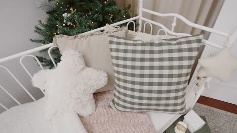 Cozy-Christmas-holiday-corner-with-cushions